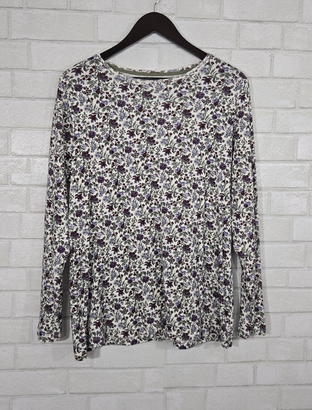 croft & barrow printed long sleeve